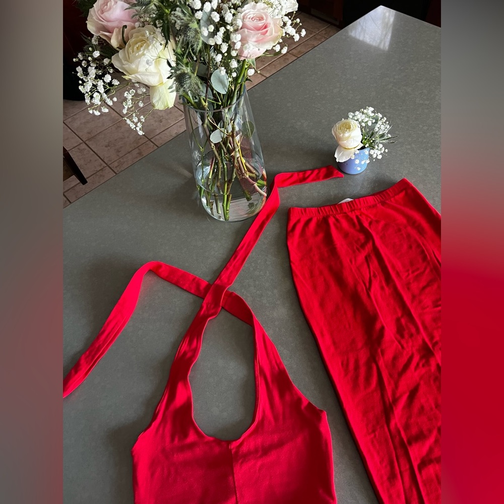 Emrata red two piece set! Like new